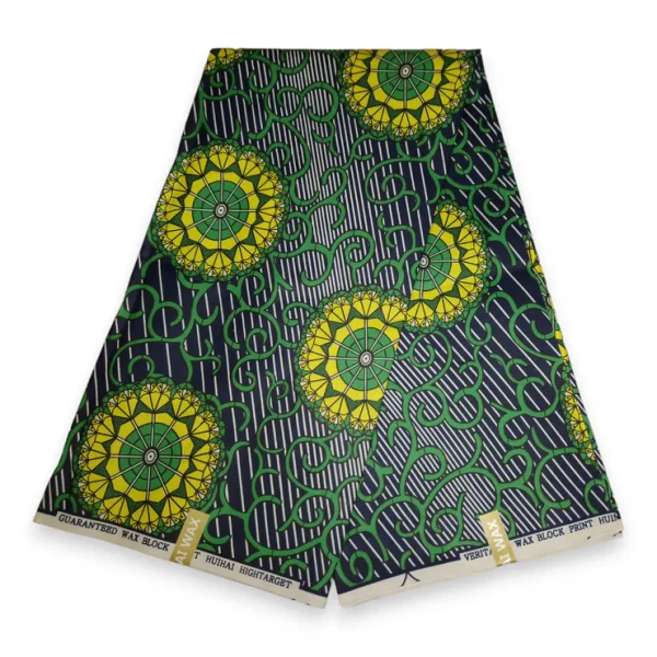 African print fabric – Green Dreamcatcher – Polycotton