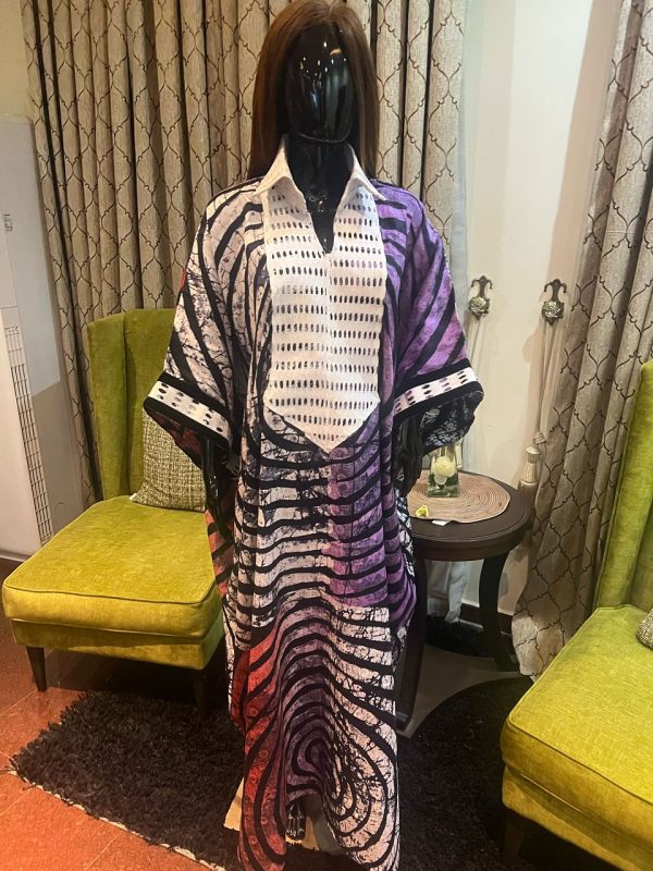 Tie & Dye Cotton Oversized Kaftan
